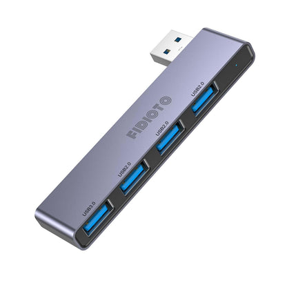 Fidioto USB Hub, 4-Port USB Splitter(1 * 3.0 Hub, 3 * 2.0 Hub) USB Splitter USB Expander for Laptop,Windows PC,Mac,Printer,Flash Drive,Mobile HDD, Notebook PC