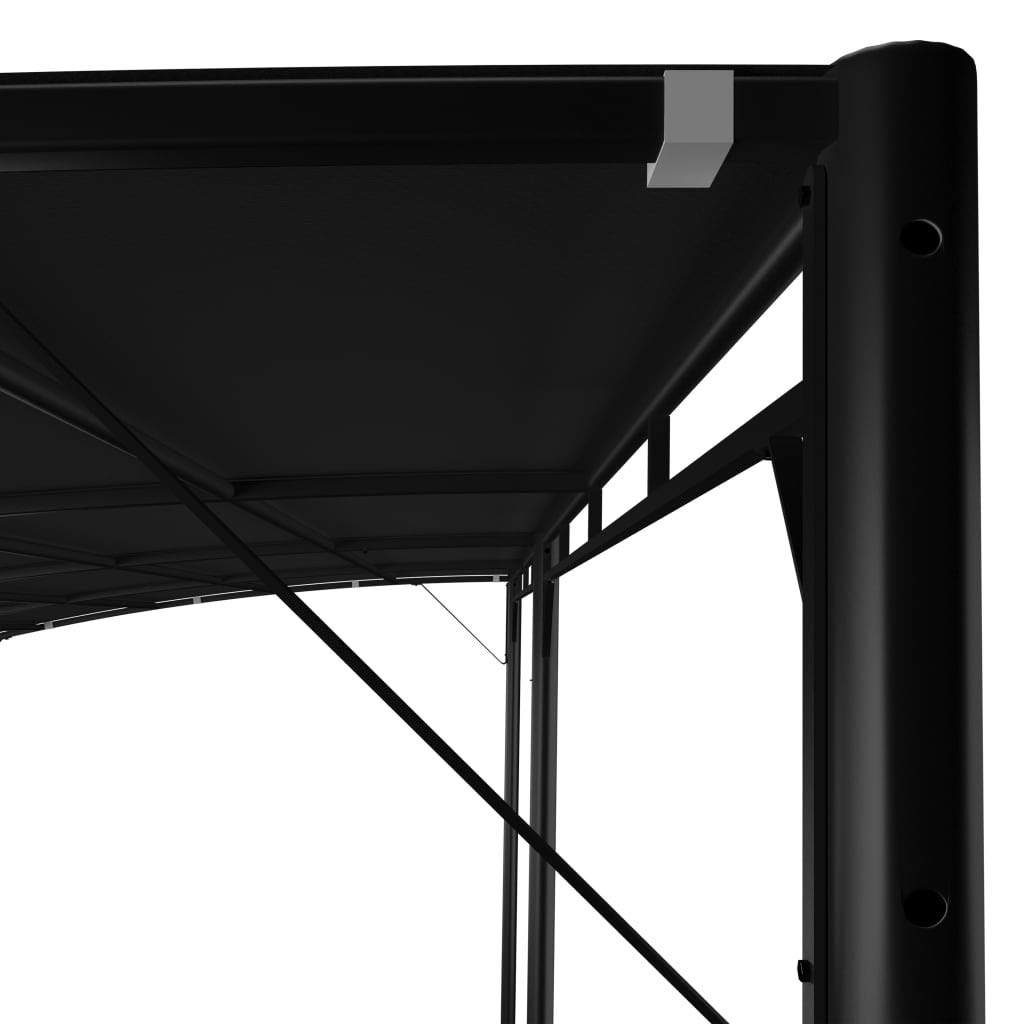Anthracite Outdoor Sunshade Awning, Powder-Coated Steel Frame, 19.7x9.8 FT Large Rectangular Canopy Tent for Patio, Garden, and Backyard Gatherings Lawn Structures