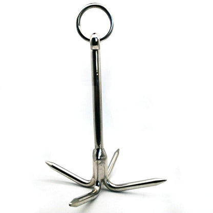 JY-MARINE 14.5" Grappling Hook Heavy Duty with 4-Claw Grapnel Anchor Stainless Steel 316 for Anchor Retrieving,Outdoor Hiking,Tree Limb Removal,Boat Anchor,Kayaks,Inflatables and Skiffs