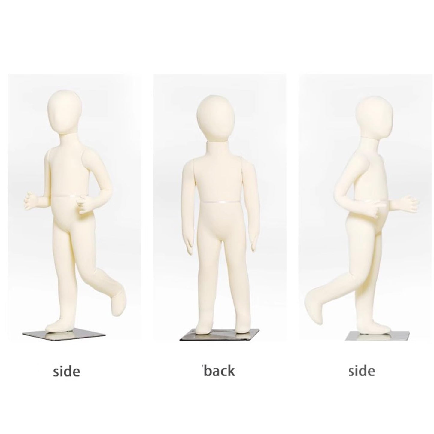 Child Mannequin Full Body Dress Form with Square Base - Detachable Sewing Dummy for Boutique Display, Ideal for 6-Year-Olds Clothing Fittings & Retail Showcases, Perfect for Tailors and Desi