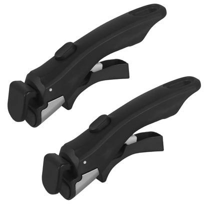 Beauty Vega 2Pcs Removable Pot Handle, Detachable Pan Handle Heat Resistant Replacement Pan Gripper for Pots and Pans, Fits Kitchen All Cookware (Black)