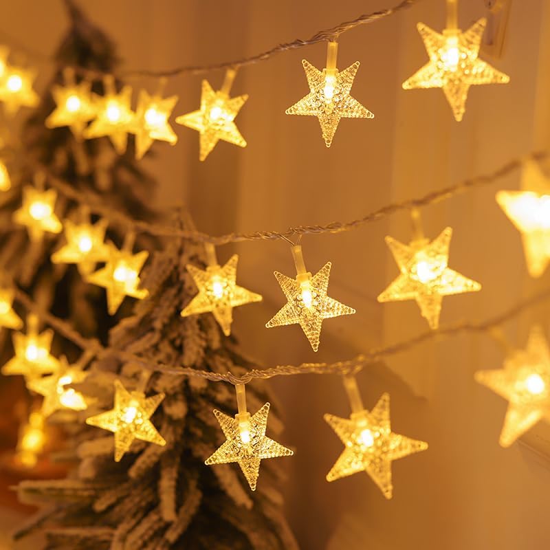 17 50 Star String Lights Twinkle Lights Battery Operated, ft LEDs Classroom Decor Fairy Lights, String Lights Battery