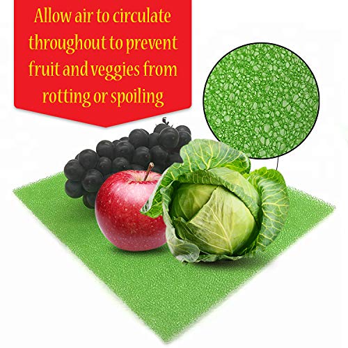 Dualplex® Fruit & Veggie Life Extender Liner for Fridge Refrigerator Drawers, 6 x 16.5 Inches (6 Pack) – Extends The Life of Your Produce & Prevents Spoilage