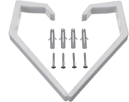 4PCS Plastic Helmet Holders, Wall Mounted Hanging Hooks for Hat, Glove, Bag, Shoe, Clothes Rack (White-4PC)