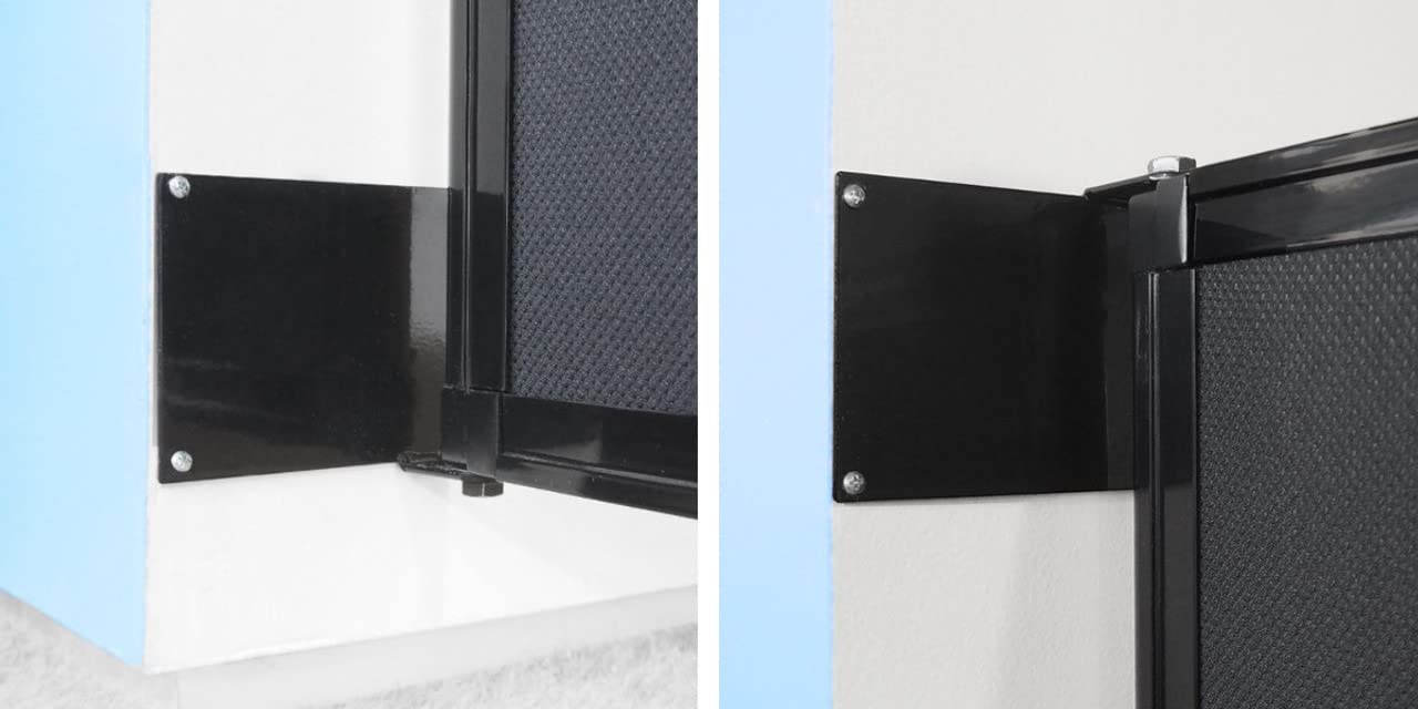 Wall-Mounted Folding Room Divider 360 | Adjustable Widths | Locking Wheels | Room Separator | Up to 19'6" Wide x 6' Tall Charcoal Gray Fabric Panels