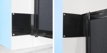 Wall-Mounted Folding Room Divider 360 | Adjustable Widths | Locking Wheels | Room Separator | Up to 19'6" Wide x 6' Tall Charcoal Gray Fabric Panels