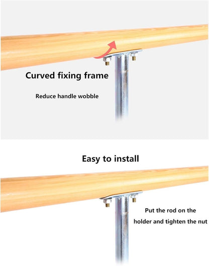 DUHTFCY Portable Training Stick with Foldable Solid Wood Dance Practice Pole, Suitable for Children and Adults to Exercise