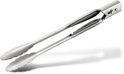 All-Clad Specialty Stainless Steel Kitchen Gadgets Locking Tongs Kitchen Tools, Kitchen Hacks Silver