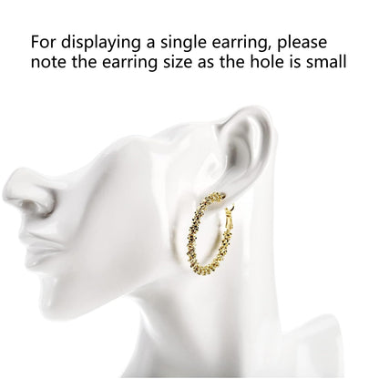 SOUJOY Jewelry Mannequin Display, Resin Display Stand Bust, Boutique Earring Holder Organizer for Show Jewelry, Necklace, Earrings, Rings, White