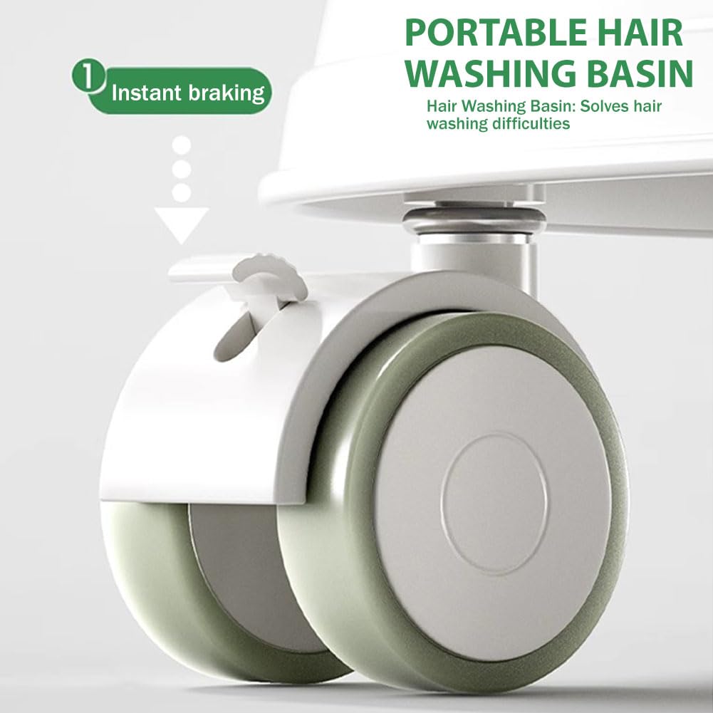 Home Hair and Scalp Spa Treatment Kit, Portable Waterfall Shower Head Shampoo Basin, with Pump Water Circulation Stand, Suitable for The Elderly, Bedridden Individuals,Bb