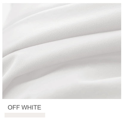 LETAU Pinch Pleated Lined Blackout Curtains 108 inches Long, Luxury Velvet Weighted Thermal Window Curtains Panels Drapes, 52" W x 108" L, Set of 2, Off White