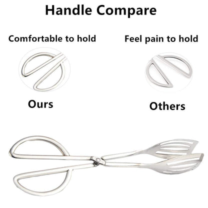2-PACK Salad Tongs for Serving Buffet Party Catering with Stainless Steel Cooking Kitchen Tongs 10.3"