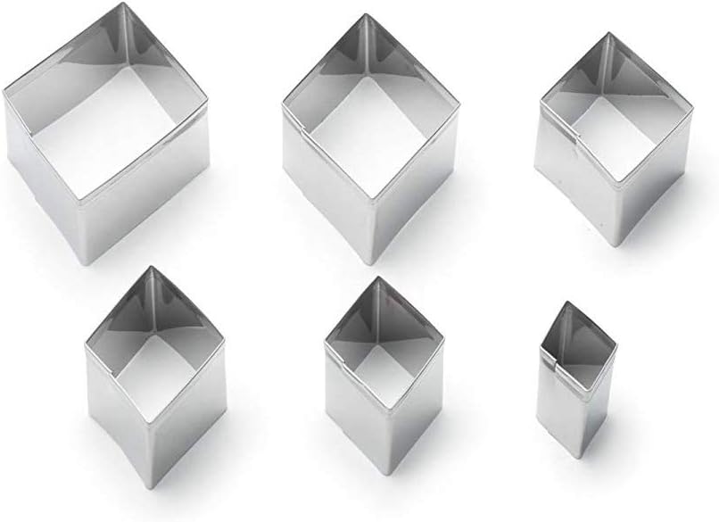 Fox Run 3612 Run Diamond Cookie Cutters, 4 x 4 x 0.25 inches, Metallic