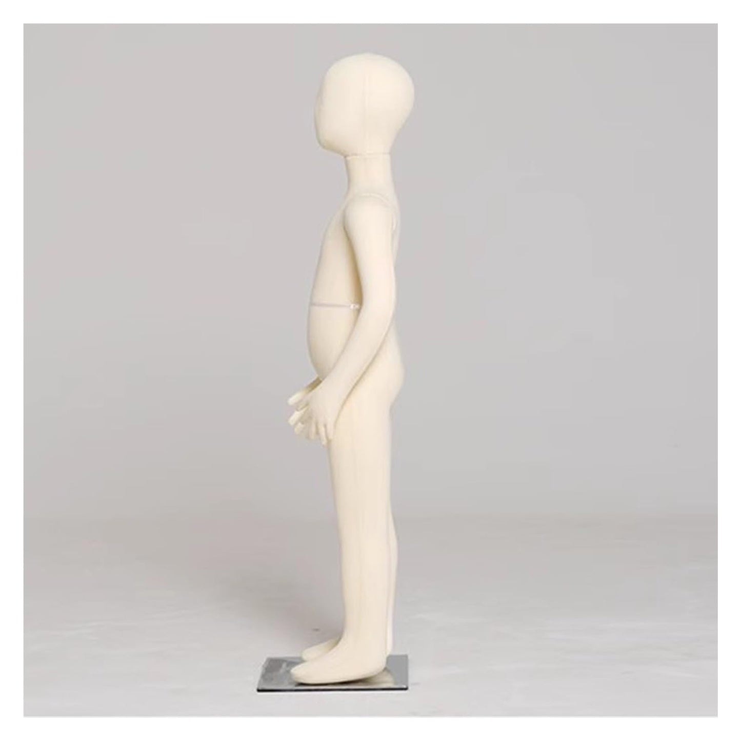 Child Mannequin Full Body Dress Form with Square Base - Detachable Sewing Dummy for Boutique Display, Ideal for 6-Year-Olds Clothing Fittings & Retail Showcases, Perfect for Tailors and Desi