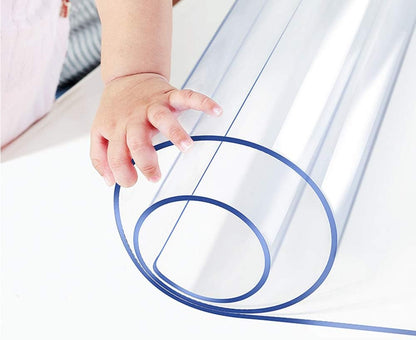 17x20" Countertop Clear Plastic Table Cover - Transparent Rectangular Tablecloth Vinyl Table Pad Protector Mat