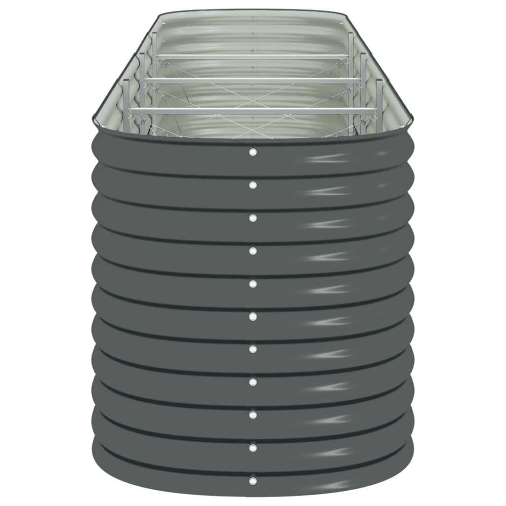 Mhdvray Galvanized Raised Garden Bed 157.5 x 31.5 x 31.9 in, Grey Metal Planter for Patio, Balcony & Backyard, Large Outdoor Box for Vegetables, Herbs & Flowers
