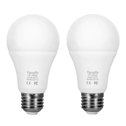 Sensor Lights Bulb Dusk to Dawn LED Light Bulbs Smart Lighting Lamp 7W E26/E27 Automatic On/Off, Indoor/Outdoor Yard Porch Patio Garage Garden (Warm White, 2 Pack)