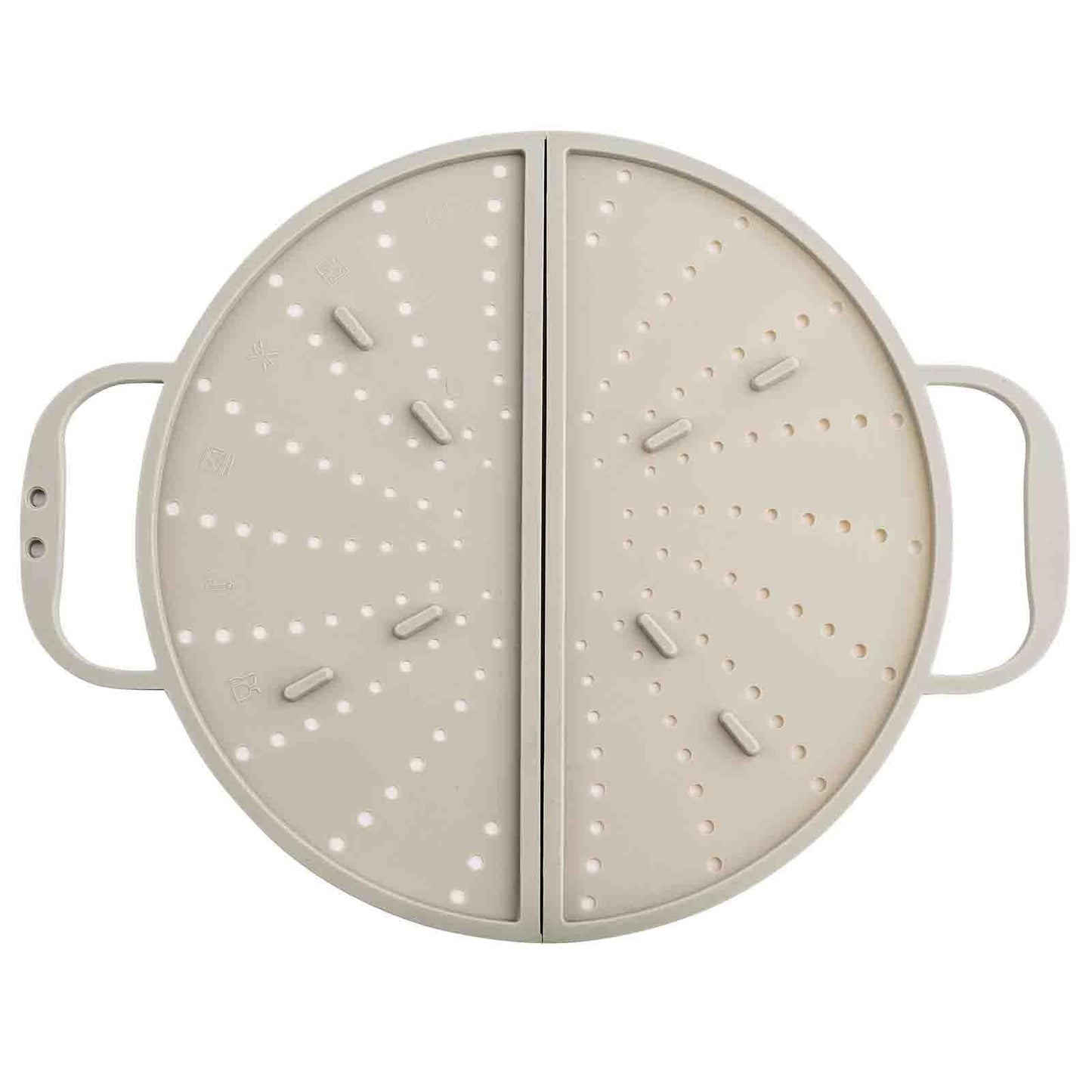 TableCraft 12780 Foldable Silicone Splatter Screen, Gray, Heat-Resistant Cover for Frying and Sautéing, Fits Pans up to 12.5”, Integrated Handles, Dishwasher Safe, Compact Foldable Design,Easy Storage