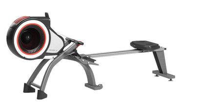 Marcy Foldable Turbine Rowing Machine Rower with 8 Resistance Setting and Transport Wheels NS-6050RE, Gray