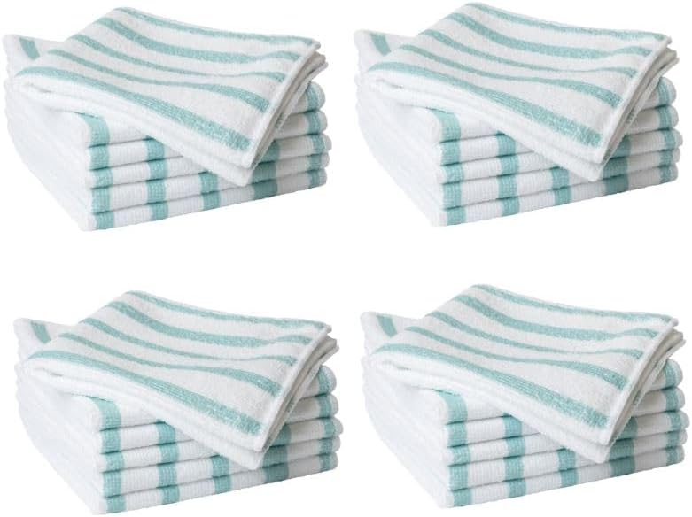 11 Inches, 24 Count Martha Stewart Microfiber Cleaning Cloths, Ultra-Absorbent, Lint-Free Cleaning Towels for Home