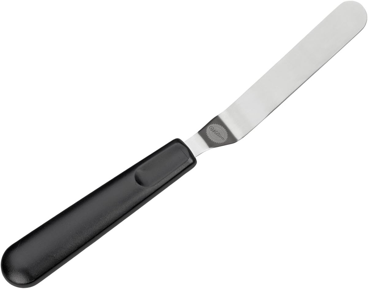 Wilton 9 Inch Angled Spatula with Black Handle