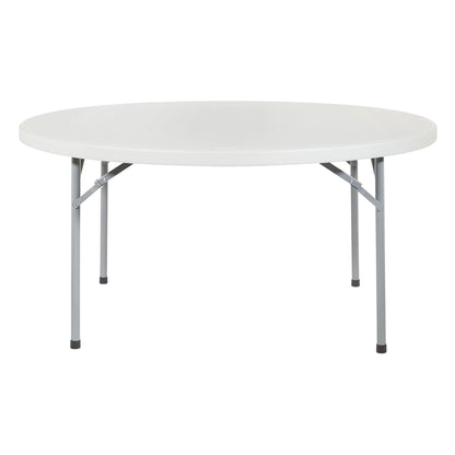 Office Star Resin Folding Table for Banquets, Picnics, and Parties, 60 Inch, Round