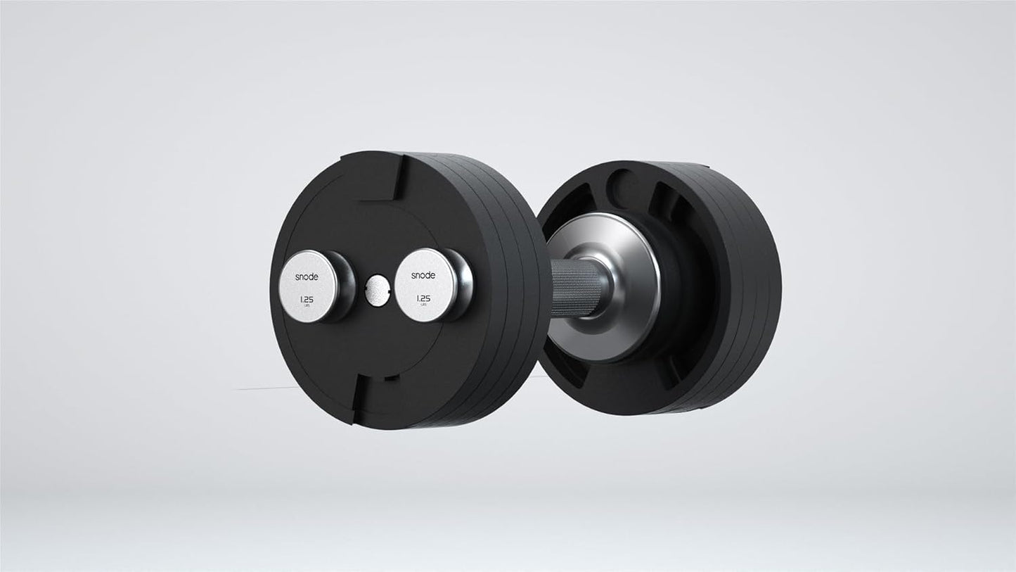 SNODE AD80 Adjustable Dumbbell Set 80LBS (Pair) with 10lb additional plates and Dumbbell Rack, Strength Equipment for Home Gym for Men and Women