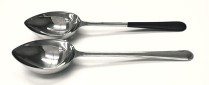 G.E.T. Enterprises 8 oz. Stainless Steel Solid Spoon, Cool-Grip Handle, Dishwasher Safe