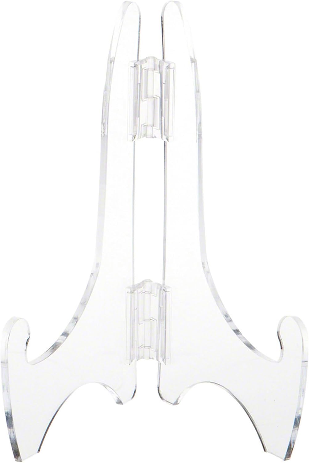 Plymor Clear Acrylic Adjustable Folding Display Easel, 9" H x 6" D for 14" Plates