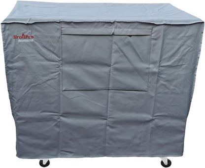 BroilPro Accessories 80-100 43L 22W 32H inch-Grey Waterproof Qt Rolling Cooler Cart Cover Fits Most Patio Ice Chest