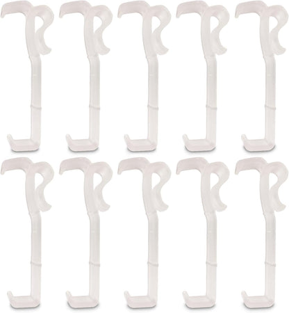 Amazing Drapery Hardware 10-Pack Clear Valance Clips, 2.5 Inch - Sturdy Plastic Brackets for Wood & Metal Treatments
