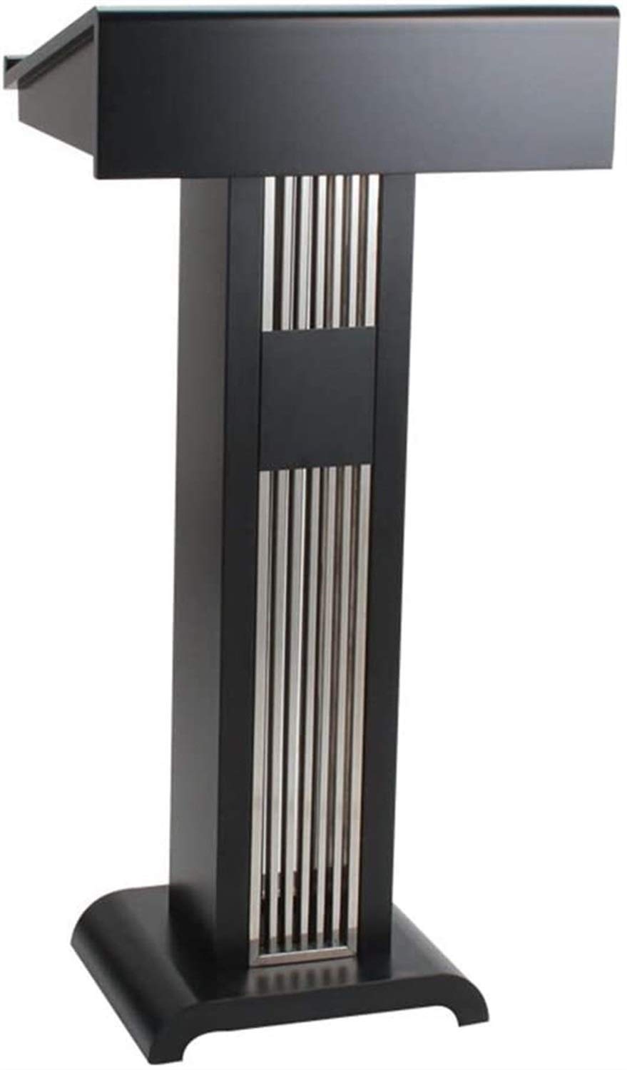LaseVe Lectern Podium Stand, Floor Lectern Lecture Platform Speaking Simple Modern Hosting Stage Welcome Table Reception Desk Office Supplies Black