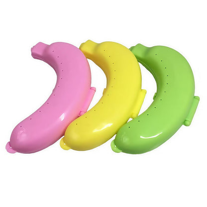 Rosojodg 3 Pack Banana Storage BPA-Free Outdoor Travel Case,Keep Fresh Banana Keeper and Protector, Cute Banana Carrier Storage Box for Picnic Camping,Food Containers(Yellow,Green,Pink)