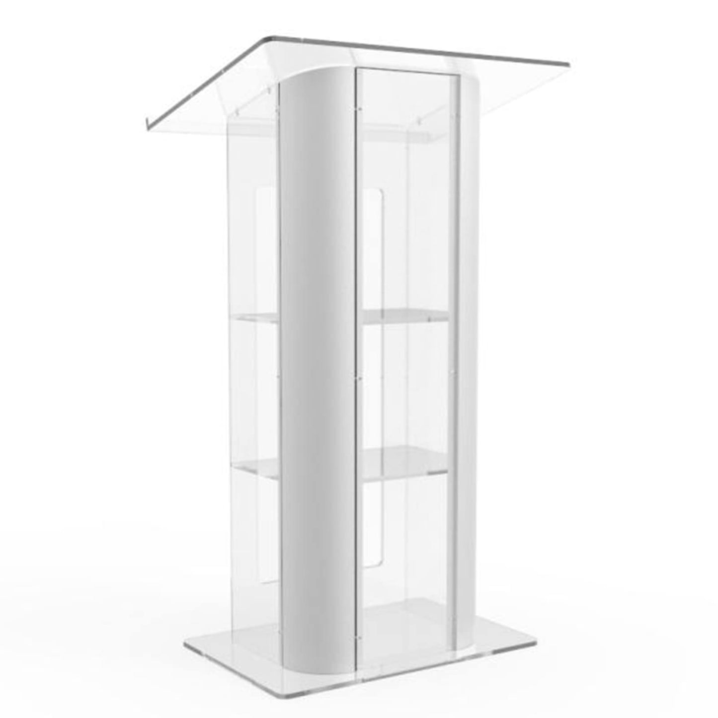 LaseVe Podium Large Acrylic Podium, Hotel Reception Desk, Wedding Church Podium, Transparent, Suitable for Reception Hostess Desk for Church School Stage Events