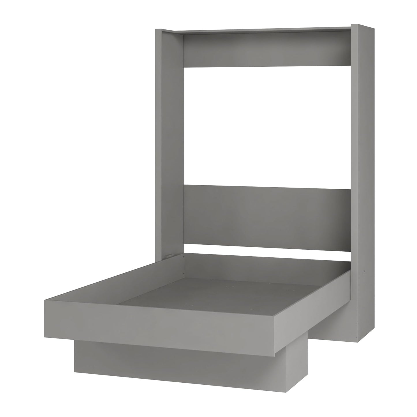 Oakland Living Easy-Lift Queen Murphy Wall Bed in Grey with Shelf