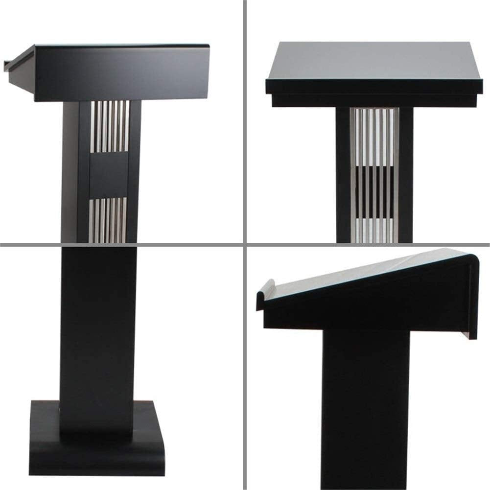 Lectern Podium Stand, Floor Lectern Lecture Platform Speaking Simple Modern Hosting Stage Welcome Table Reception Desk Office Supplies Black