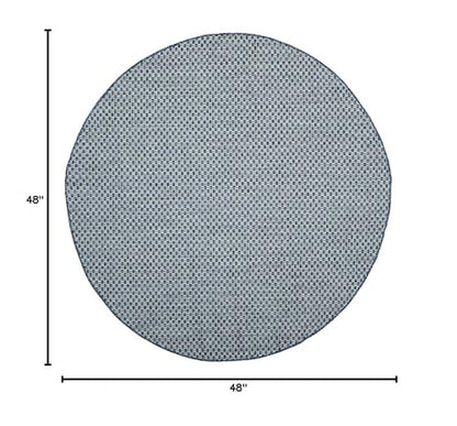 SAFAVIEH Courtyard Collection 4' Round Blue/Grey CY8653 Indoor/ Outside Waterproof Easy cleansingPatio Backyard Mudroom Area Mat