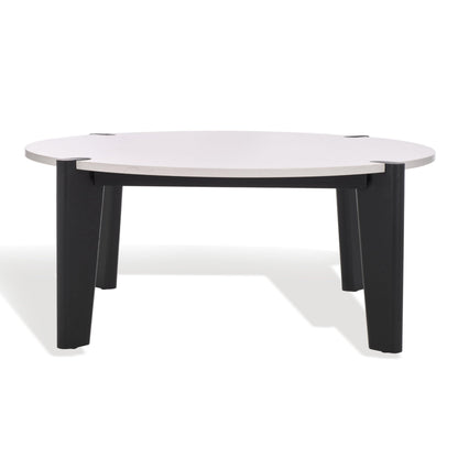 SAFAVIEH Couture Collection Garcia Black/White Marble Top Round Coffee Table