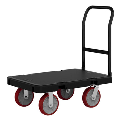 Heavy Duty Platform Truck Cart 24" x 36", 1600 lb Capacity Resin Deck Platform Dolly, Commercial Utility Cart for Warehouse, Stockroom & Industrial Use