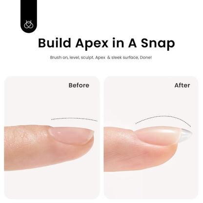 Beetles Builder Gel Set,3 Pcs 8 in 1 Nail Strengthening Apex Building Extension for Beginner DIY Salon at Home,Clear Builder Nail for Nails with Base and Top Coat Gel,UV & LED Lamp Needed