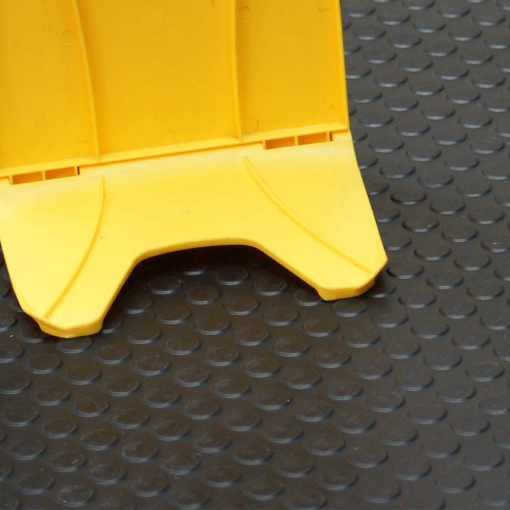 Rubber-Cal Coin-Pattern Thermoplastic Flooring - 3.5mm x 36" x 20ft - Black