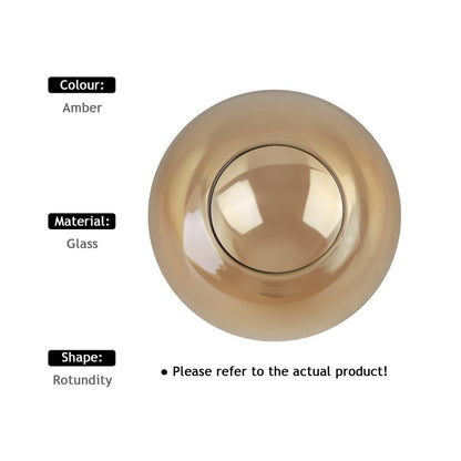 Lighting Replacement Glass Globe Shade,Amber Lampshade Glass Accessories For Pendant Lights, Wall Lights, And Ceiling Lights,5.9” Diameter, 2.64" Opening Diameter((Amber, 5.9")