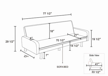 UOCFYK Fold Out Modern Couch Convertible Sleeper Sofa Chair Bed, 2 Seater Loveseat for Living Room, Lounge Comfy Cama for Small Spaces for Bedroom, Adjustable Angle, Orange Calico
