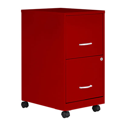 Lorell LYS SOHO File/File Mobile File Cabinet, Red