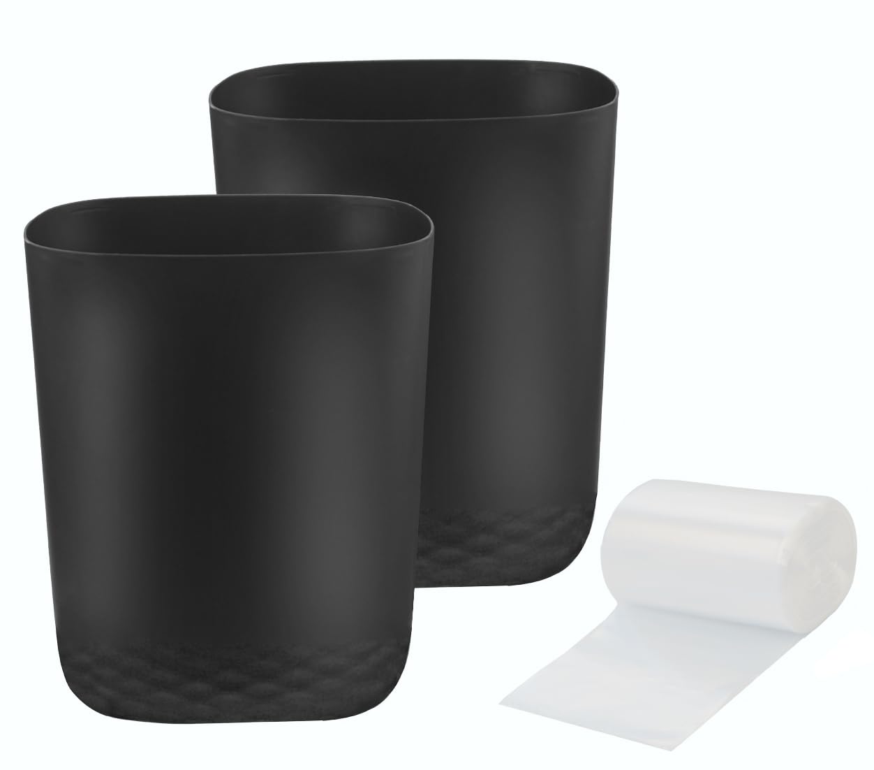 Feiupe 60 Count Bags,2.5 (2, Small Trash Can with of Trash Gallon Wastebasket Recycling Bin Trash Can for Bathroom