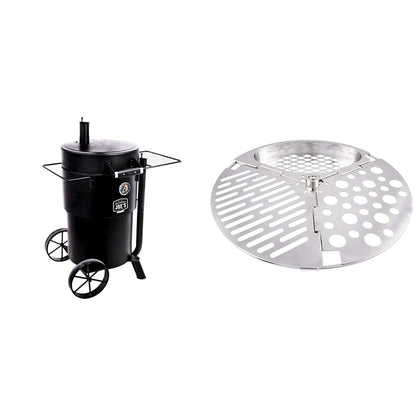 Char-Broil Oklahoma Joe's Bronco Barrel Drum Smoker Bundle with 630 Square Inch Cooking Surface and Triple Grate