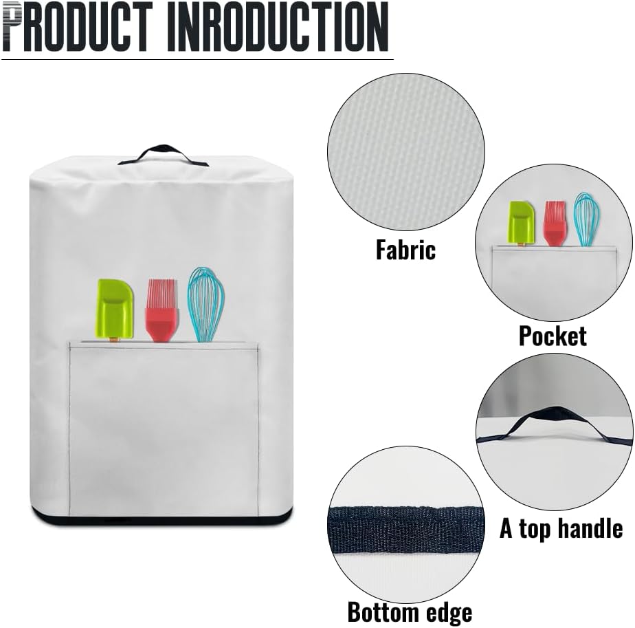 Air Fryer Oven Dust Cover with Handle and Pocket, Easy to Clean Dust Protection for Electric Appliance Cover