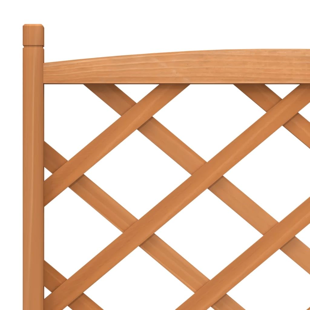 Foknhdi Brown Large Wood Planter with Trellis 62 inch Tall Elevated Plant Box on Wheels Mobile Raised Garden Bed for Climbing Vegetables Flowers Herbs Patio Balcony Outdoor