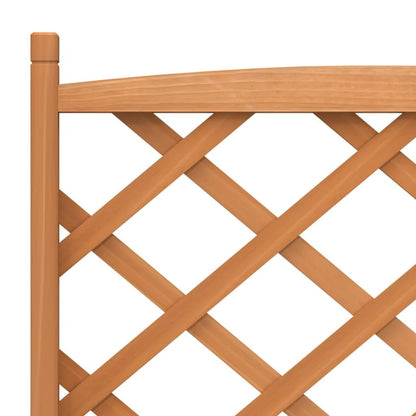 Foknhdi Brown Large Wood Planter with Trellis 62 inch Tall Elevated Plant Box on Wheels Mobile Raised Garden Bed for Climbing Vegetables Flowers Herbs Patio Balcony Outdoor