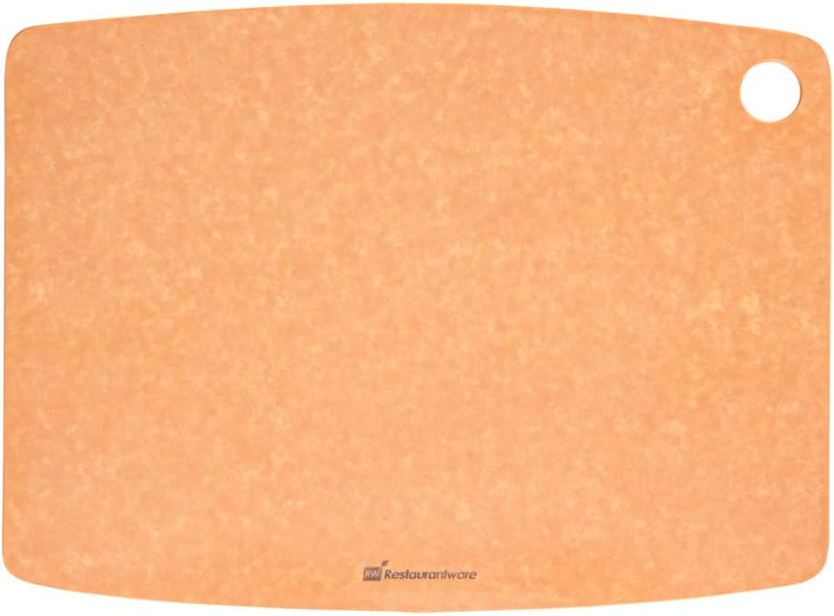 Restaurantware Nature Tek Double-Sided Cutting Board, 14.5 x 10.8 Inch, Durable Kraft Wood Fiber Dishwashable Board